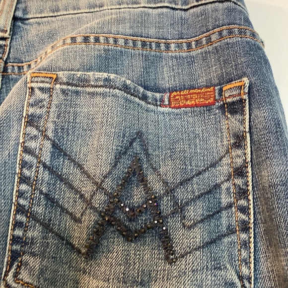7 For All Mankind  Crystal Vintage Distressed Jeans NeverUsed - Picture 4 of 16